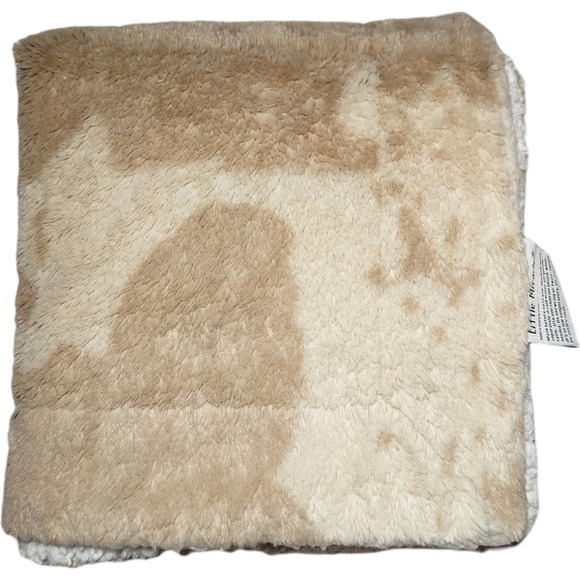 Little Miracles Other - Little Miracles Brown COW Baby Blanket Plush Costco htf Beige Tan Sherpa Cream